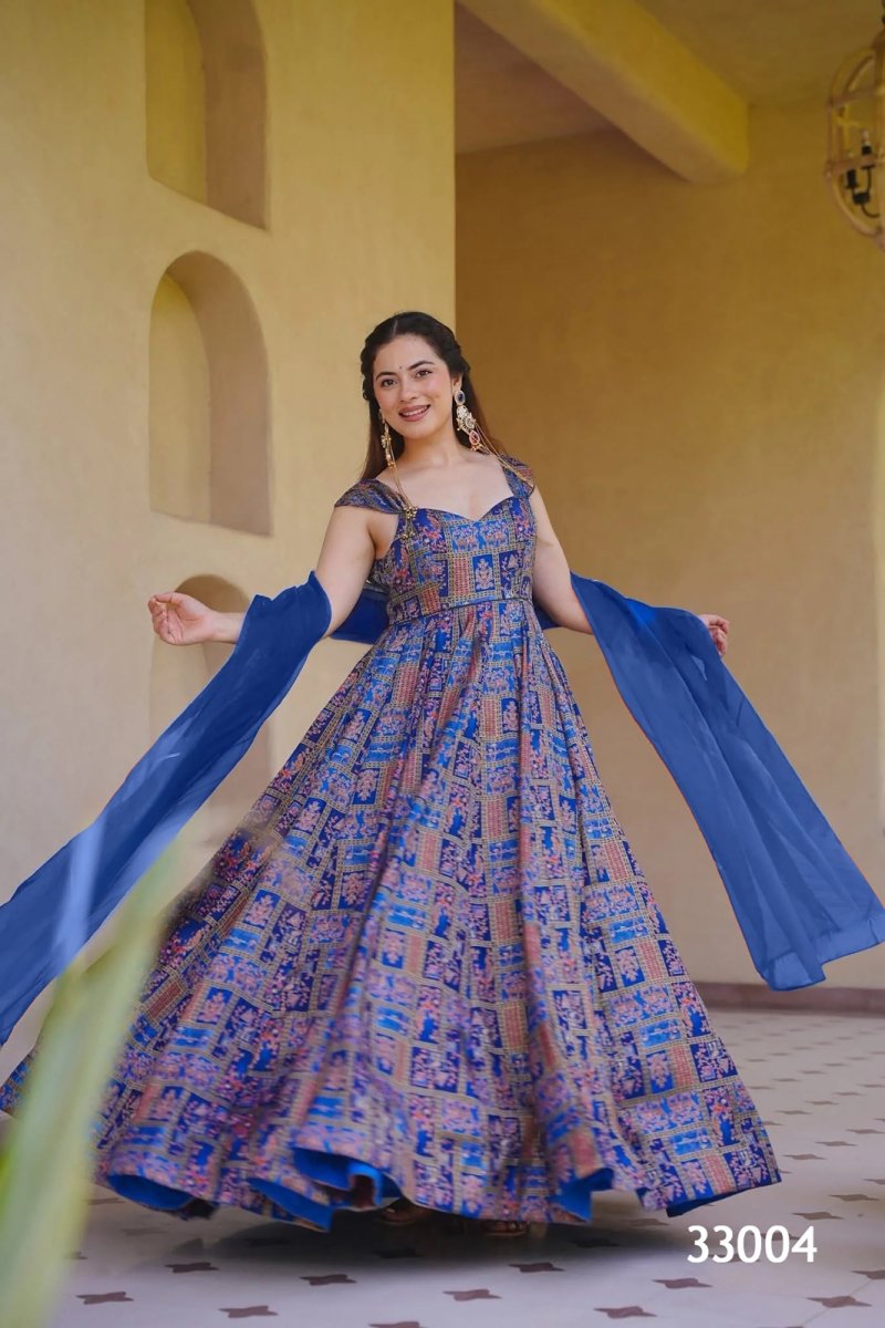 Lucaya Vol 33 By Lucaya Silk Heavy Digital Printed Gown